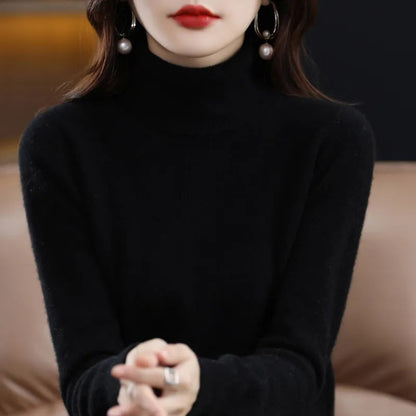 Peris Gems  black / S High-Collared Cashmere Wool Warm Sweaters for Women SHEIN Amazon Temu