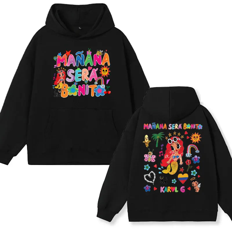 Peris Gems black / S Karol G Manana Sera Bichota Print Hoodie Men Women&