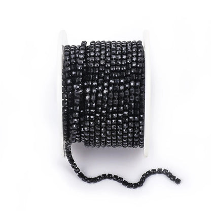 Peris Gems Black / SS6--10Yards 10 Yards Glass crystal Strass Rhinestone Cup Chain Sew On Diamond Glue-On Close Chains Glitter Trim Cup Chain sew on Garment G12 SHEIN Amazon Temu