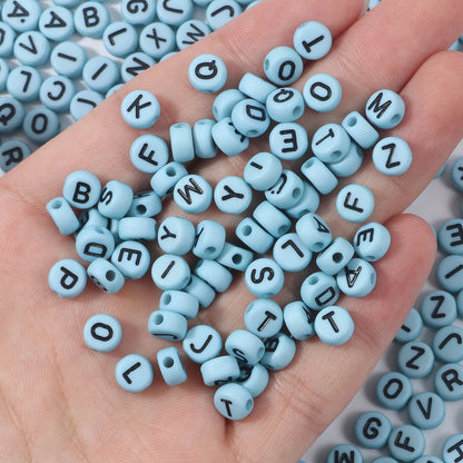 Peris Gems blue black / 100pcs 100/200pcs Letter Beads White Black Round Gold Silver Color Acrylic Alphabet Beads for Jewelry Bracelet Necklace Key Chain DIY SHEIN Amazon Temu