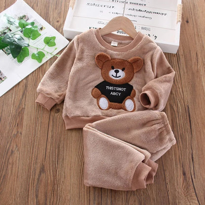 Peris Gems  brown / 3T Kids 2pc Light Brown Teddy Bear Sweatshirt and Pants Set SHEIN Amazon Temu