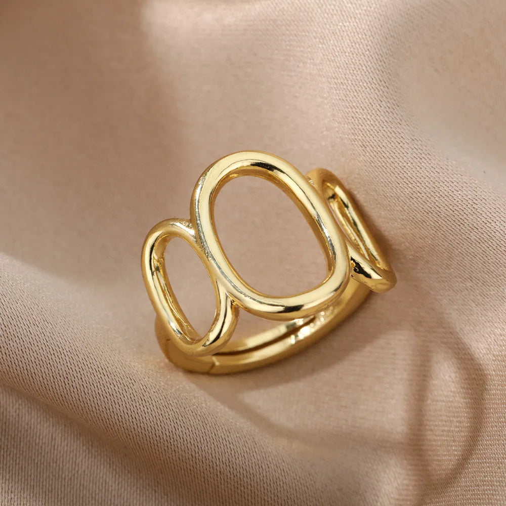 Peris Gems  Classic Intertwined Cuban Chain Rings for Women SHEIN Amazon Temu