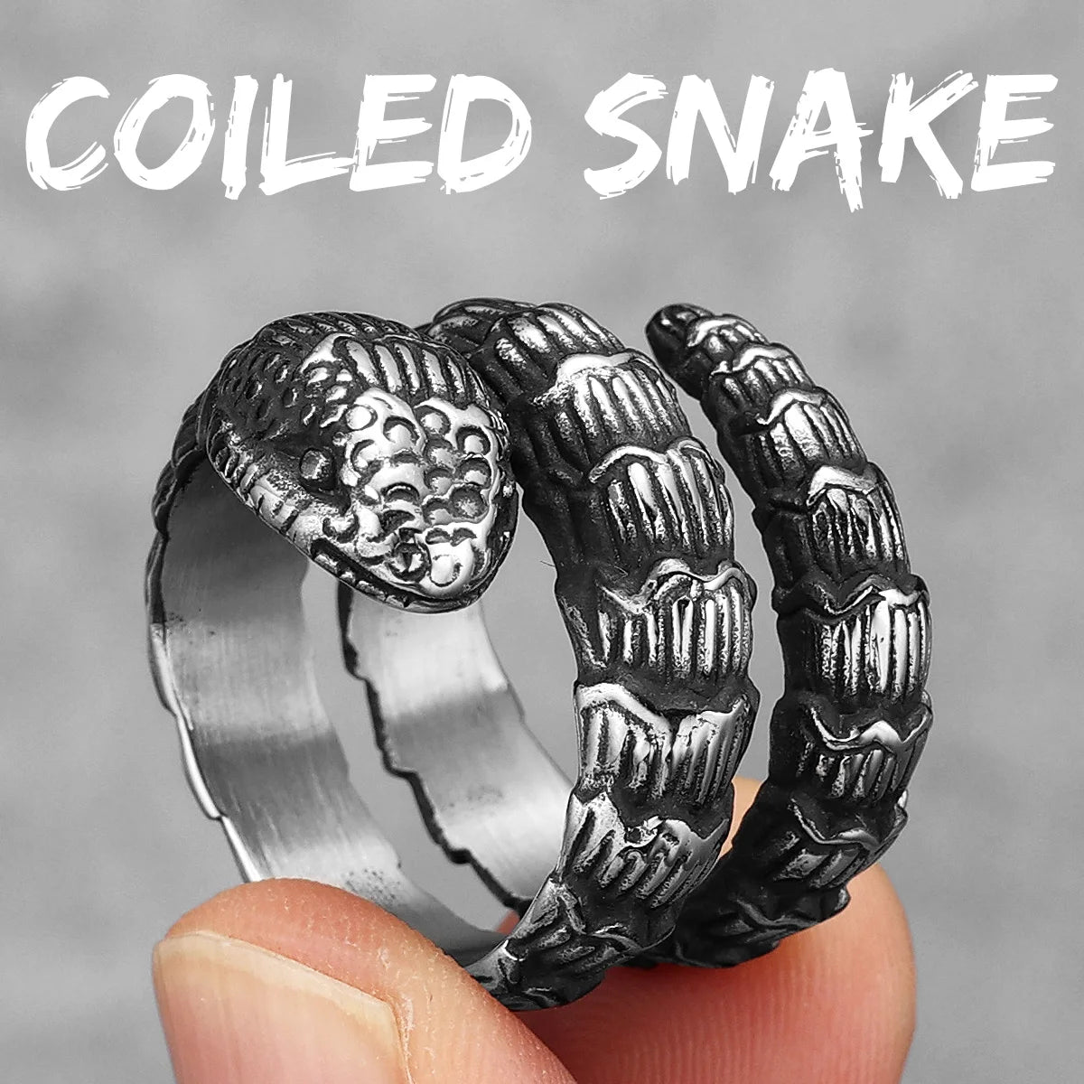 Peris Gems  Cobra Snake Stainless Steel Rings Collection Unisex SHEIN Amazon Temu