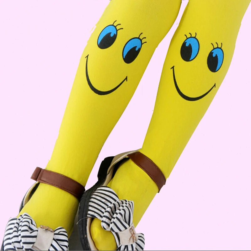 Peris Gems  Colorful Smiley Face Velvet Lined Tights Leggings for Girls SHEIN Amazon Temu