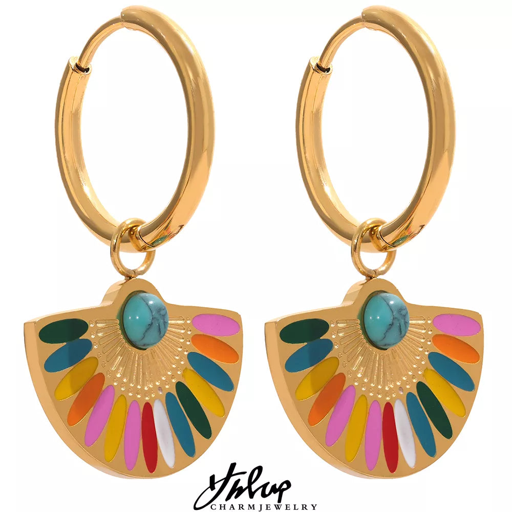 Peris Gems  Colorful Y2K Peacock Shaped Dangle Earrings for Women SHEIN Amazon Temu