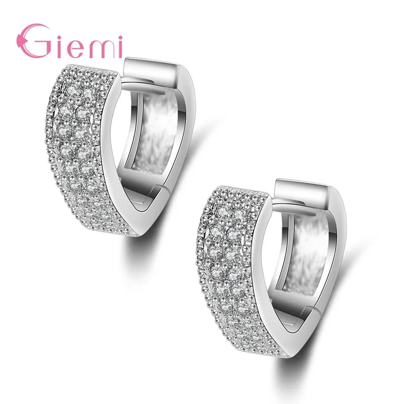 Peris Gems  Cubic Diamond 925 Silver Hoop Earrings for Women SHEIN Amazon Temu