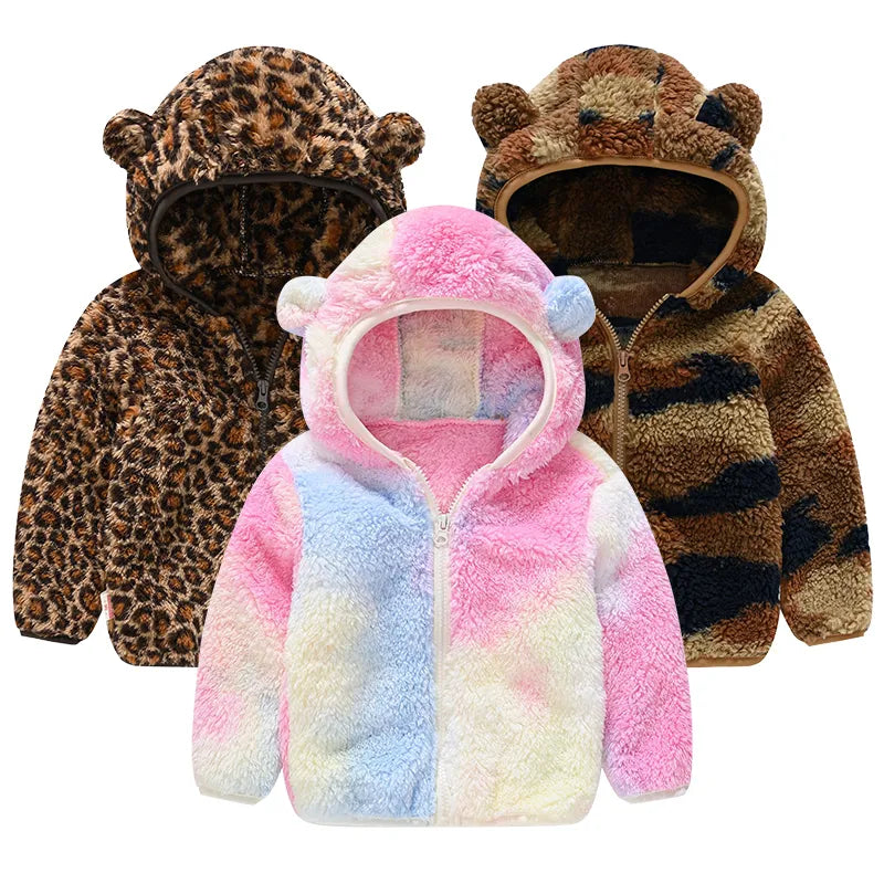 Peris Gems  Cute Bear Ear Fleece Lined Winter Jackets for Children SHEIN Amazon Temu