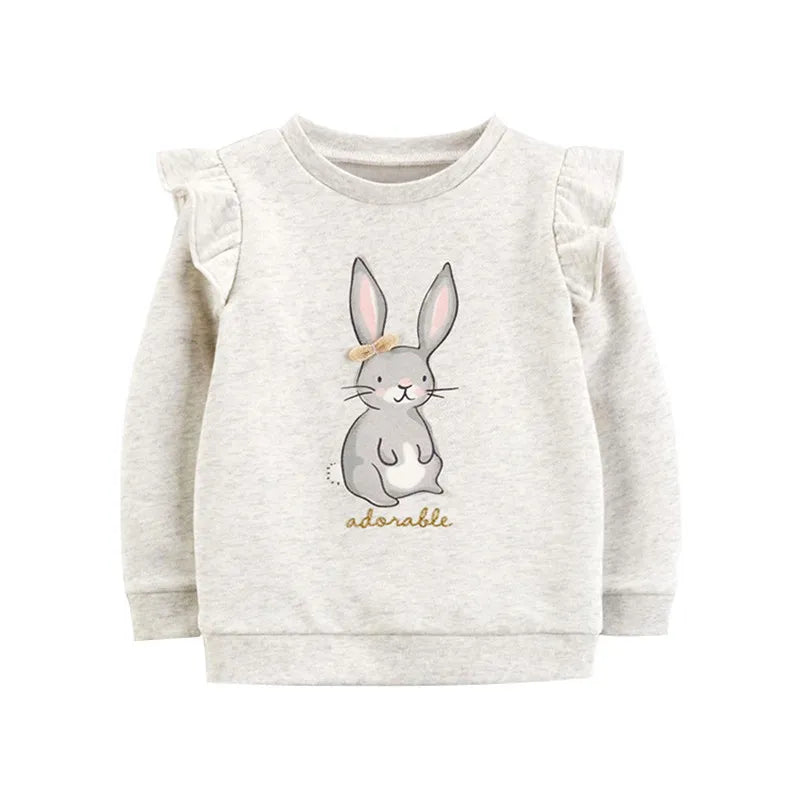 Peris Gems  Cute Bunny Rabbit Comfy Cotton Sweatshirts for Girls SHEIN Amazon Temu