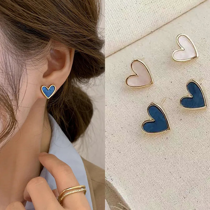 Peris Gems  Cute Enamel Lovely Heart Stud Earrings for Women SHEIN Amazon Temu