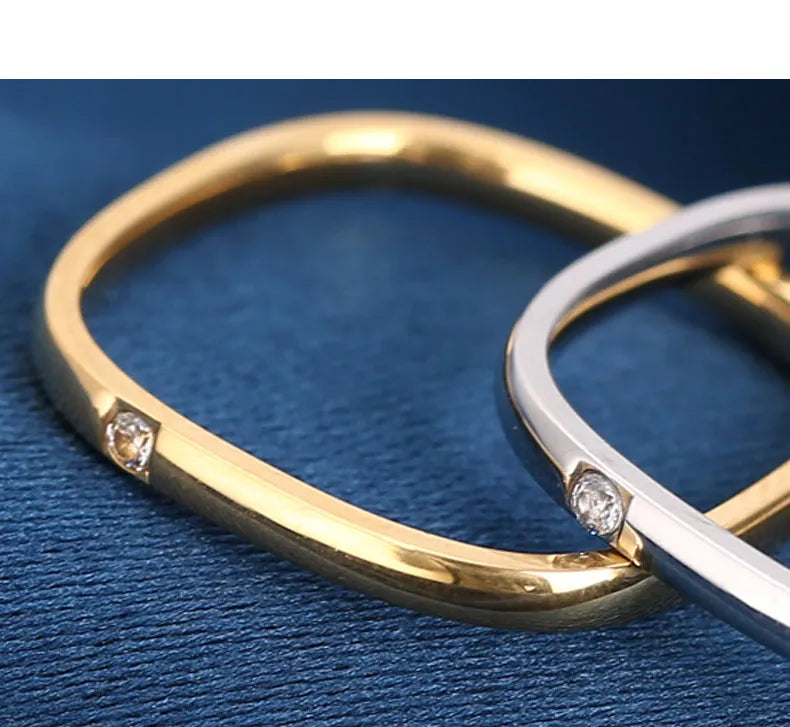 Peris Gems  Dainty Square Stainless CZ Diamond Rings for Women SHEIN Amazon Temu