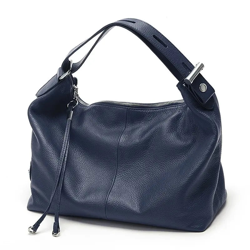 Peris Gems  Dark Blue / CHINA ZENCY Hot Stylish 100% Genuine Cow Leather Women Handbag Extendable Handle Strap Cowhide Ladies Tote Shoulder Bags Purse Satchel SHEIN Amazon Temu