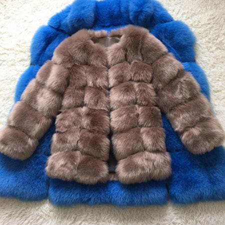 Peris Gems  Dark camel / S Long Faux Fur Coat for Women | Thick Warm Fluffy Jackets SHEIN Amazon Temu