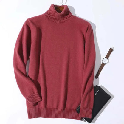 Peris Gems  dark red / S   55-60kg Pure Cashmere Knitted Turtleneck Sweaters for Men SHEIN Amazon Temu