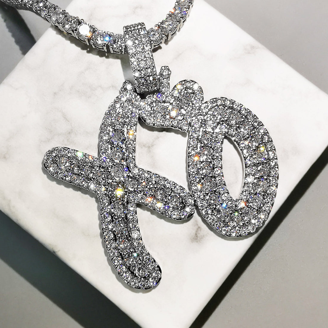 Peris Gems  Diamond XO Pendant Necklace Unisex | High Quality The Weeknd Necklace Diamond XO Pendant Necklace Unisex | High Quality Chain SHEIN Amazon Temu