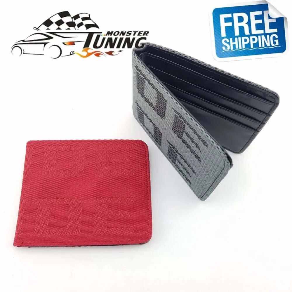 Peris Gems  (Dropshipping) JDM Auto Seat Wallet Money Purse Clip Racing Car Fabric Leather Canvas Key Case SHEIN Amazon Temu