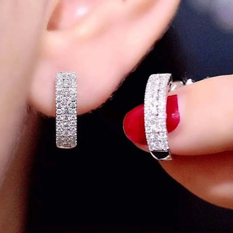 Peris Gems  E1384 Dainty Cute CZ Diamond Square Earrings for Women SHEIN Amazon Temu