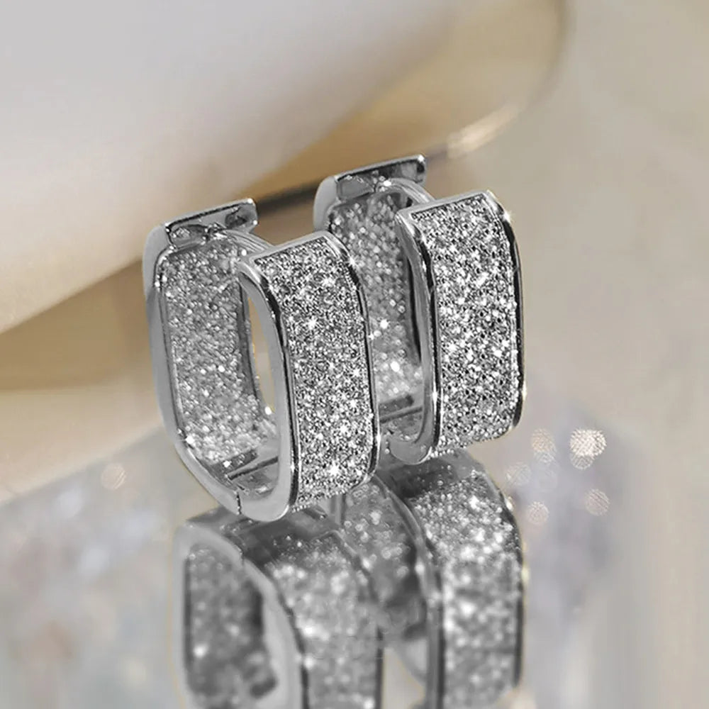 Peris Gems  E1933 Dainty Cute CZ Diamond Square Earrings for Women SHEIN Amazon Temu