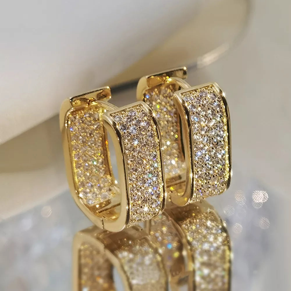 Peris Gems  E1934 Dainty Cute CZ Diamond Square Earrings for Women SHEIN Amazon Temu
