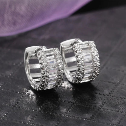 Peris Gems  E2109 Dainty Cute CZ Diamond Square Earrings for Women SHEIN Amazon Temu