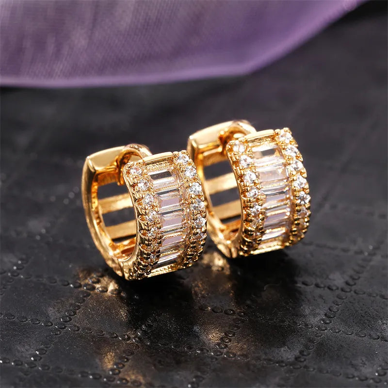 Peris Gems  E2110 Dainty Cute CZ Diamond Square Earrings for Women SHEIN Amazon Temu