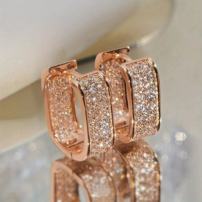 Peris Gems  E2397 Dainty Cute CZ Diamond Square Earrings for Women SHEIN Amazon Temu