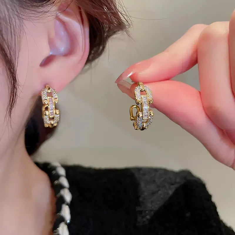 Peris Gems  E2443 Dainty Cute CZ Diamond Square Earrings for Women SHEIN Amazon Temu