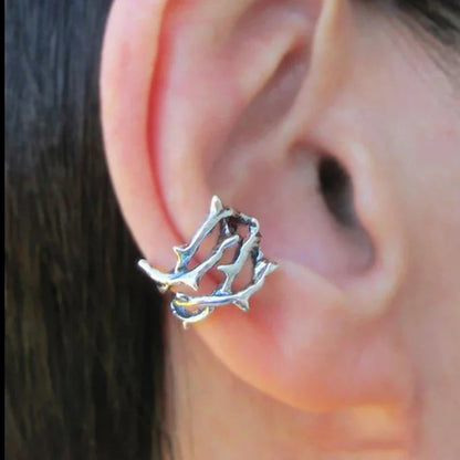 Peris Gems  E2641 2024 New Trendy Fox Shape Clip Earrings for Women Antique Silver Color  Ear Cuff  Girl Statement Jewelry Drop Ship SHEIN Amazon Temu