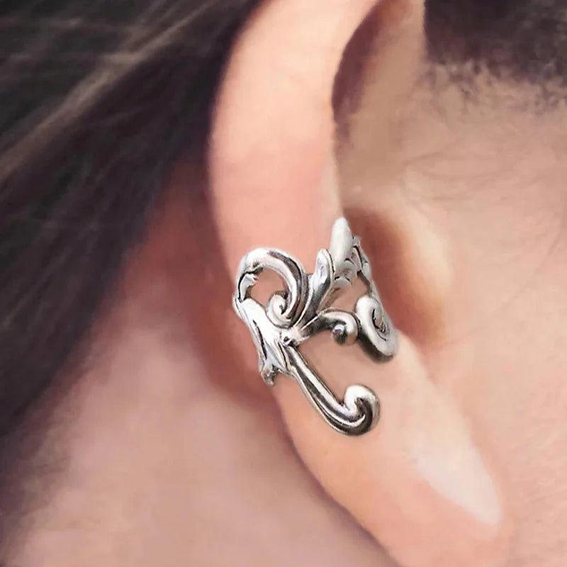 Peris Gems  E2673 2024 New Trendy Fox Shape Clip Earrings for Women Antique Silver Color  Ear Cuff  Girl Statement Jewelry Drop Ship SHEIN Amazon Temu