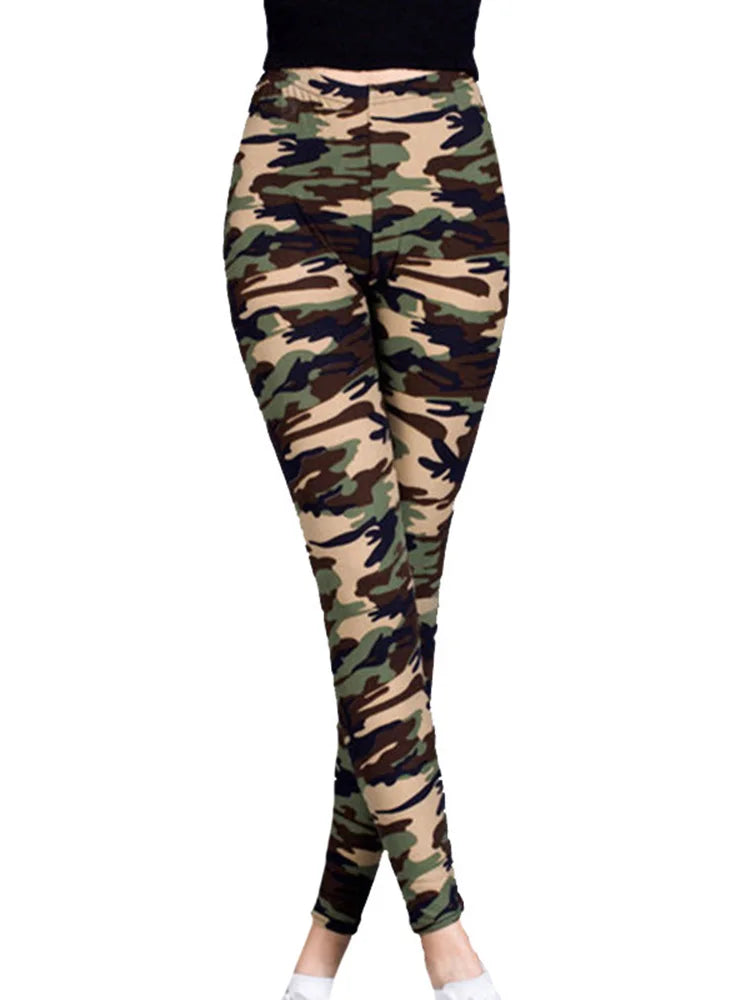 Peris Gems  Elastic Camouflage Print Slim Leggings for Women SHEIN Amazon Temu