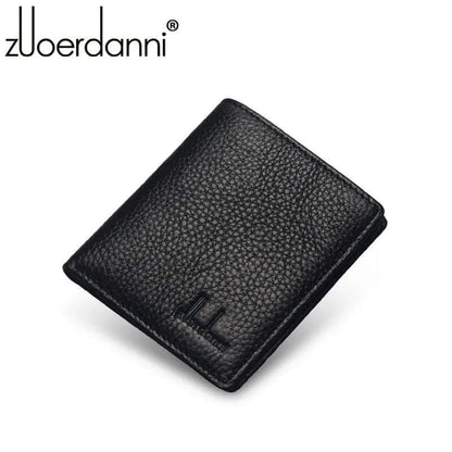 Peris Gems  Embossed Black 100% Genuine Leather Small Mini Ultra-thin Wallets men Compact wallet Handmade wallet Cowhide Card Holder Short Design purse New SHEIN Amazon Temu