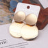 Peris Gems  ES2136-01 Korea Pearl Earrings for Women - Round Geometric Studs SHEIN Amazon Temu
