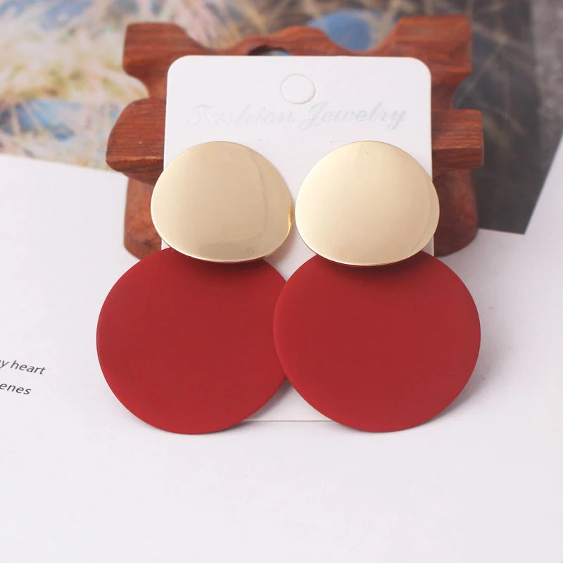 Peris Gems  ES2215-08 Korea Pearl Earrings for Women - Round Geometric Studs SHEIN Amazon Temu