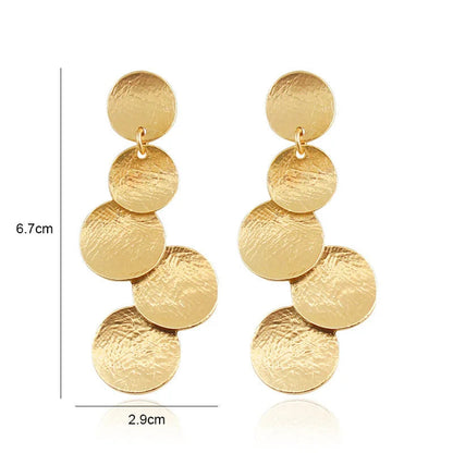 Peris Gems  ES3309 Korea Pearl Earrings 2024 For Women Round Geometric Statement Vintage Gold Color Stud Earrings Fashion Jewelry Earring SHEIN Amazon Temu