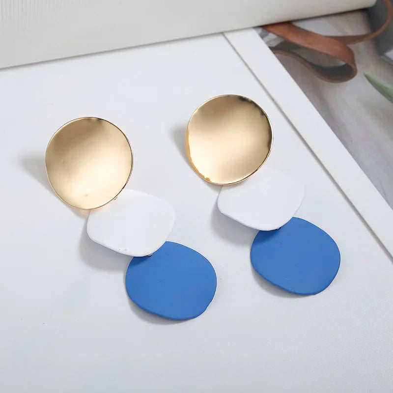Peris Gems  ES4413 Korea Pearl Earrings for Women - Round Geometric Studs SHEIN Amazon Temu