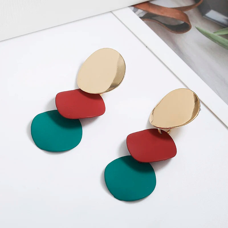 Peris Gems  ES4414 Korea Pearl Earrings for Women - Round Geometric Studs SHEIN Amazon Temu