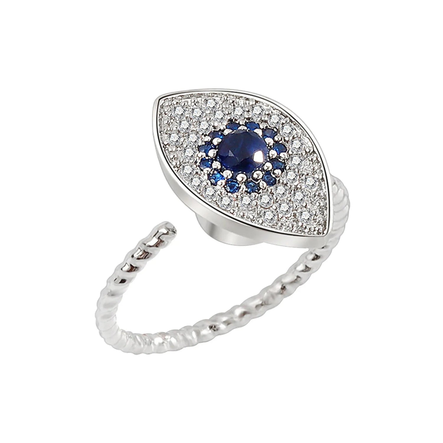 Peris Gems Evil Eye Silver / resizable 10mm Anxiety Rings For Women Y2k Jewelry Rings Butterfly Daisy Bead Anti Stress Fidget Spinner Rings For Teens 2024 Aesthetic SHEIN Amazon Temu