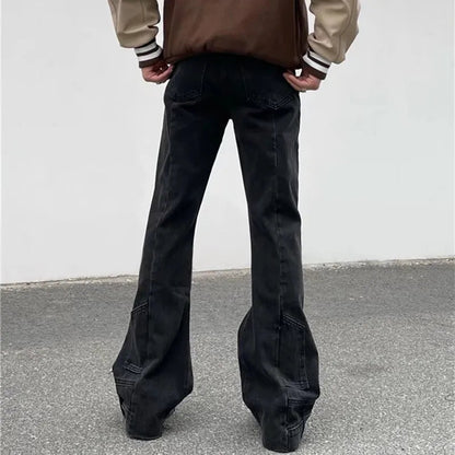 Peris Gems  Fashion Vintage Brown Baggy Men Cargo Flare Jeans Pants SHEIN Amazon Temu