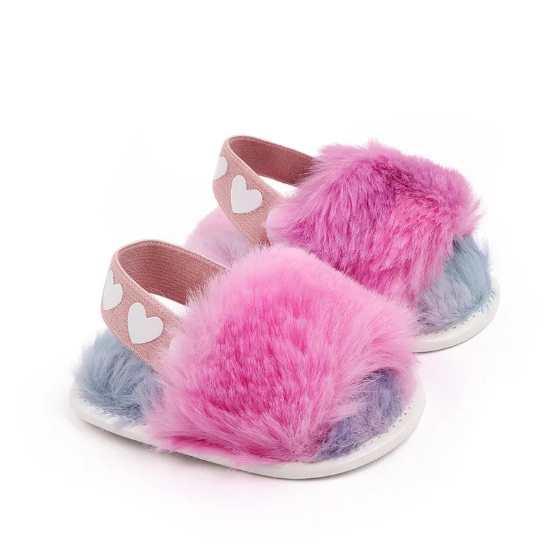 Peris Gems  Fluffy Faux Fur PomPom Baby Shoes for Newborn Children SHEIN Amazon Temu