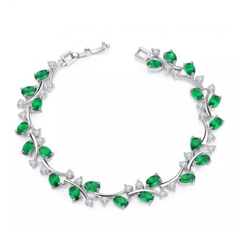 Peris Gems  Folding Clasp Two-Tone Diamond Leaf Link Bracelet for Women SHEIN Amazon Temu