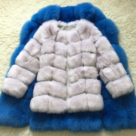 Peris Gems  Fox color with tip / S Long Faux Fur Coat for Women | Thick Warm Fluffy Jackets SHEIN Amazon Temu