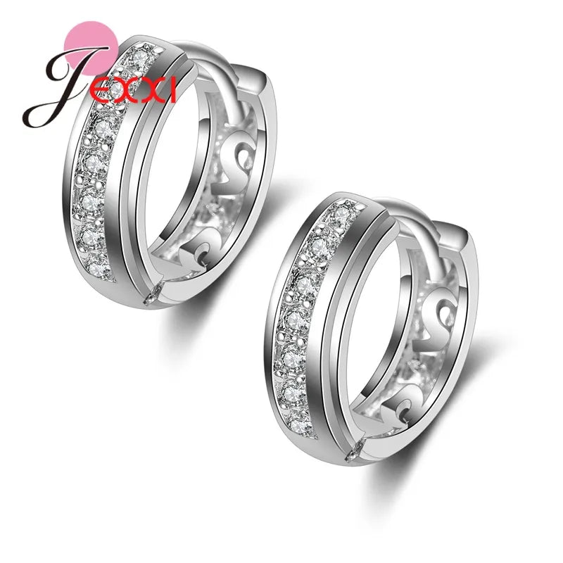 Peris Gems  Full Diamond 925 Silver Hoop Earrings Collection for Women SHEIN Amazon Temu