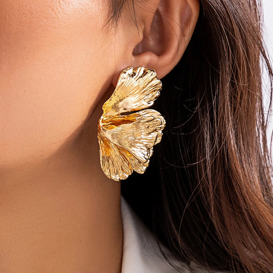 Peris Gems  Geometric Metal Petal Flower Dangle Earrings for Women SHEIN Amazon Temu