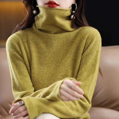 Peris Gems  Ginger Yellow / S Pure 100% Wool Autumn Winter Cashmere Sweaters for Women SHEIN Amazon Temu