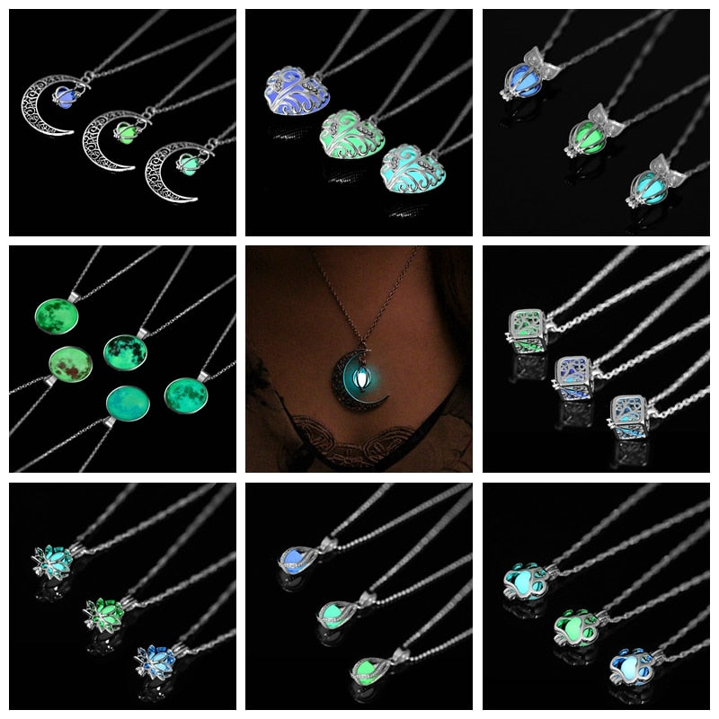 Peris Gems  Glowing Crescent Moon Luminous Necklaces Unisex SHEIN Amazon Temu