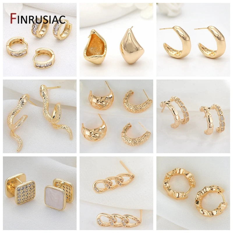 Peris Gems  Gold 14K Plated Pave Setting Diamond Hoop Earrings for Women SHEIN Amazon Temu