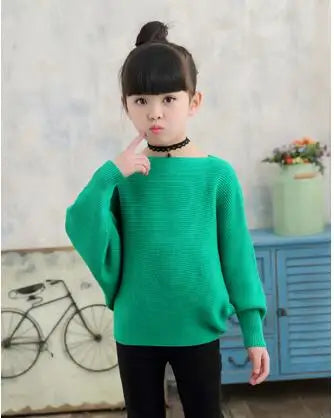 Peris Gems  green / 2T Thin Knitted Batwing Sleeve Sweatshirts for Girls SHEIN Amazon Temu