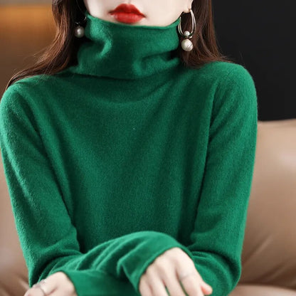 Peris Gems  Green / S Pure 100% Wool Autumn Winter Cashmere Sweaters for Women SHEIN Amazon Temu