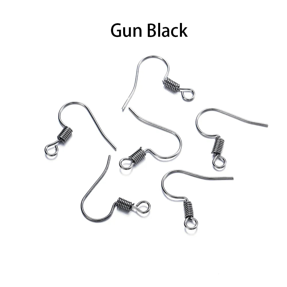 Peris Gems Gun Black 4 / Parallel 100pcs/lot 20*17mm 10 Color Iron Bead Charms Earring Wires With Ear Hook Earrings Clasp Findings Supplies For Jewelry Making DIY SHEIN Amazon Temu