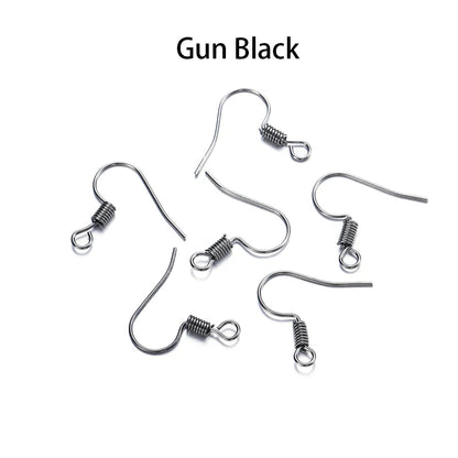 Peris Gems Gun Black 4 / Parallel 100pcs/lot 20*17mm 10 Color Iron Bead Charms Earring Wires With Ear Hook Earrings Clasp Findings Supplies For Jewelry Making DIY SHEIN Amazon Temu