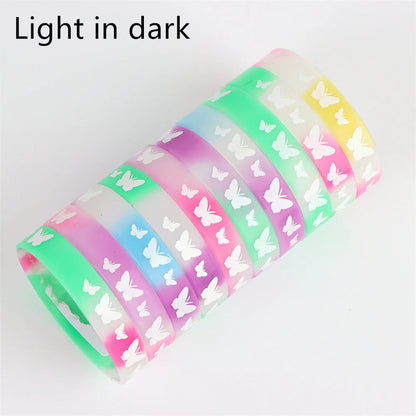 Peris Gems h / CHINA / 30pcs 10/20/30/50Pcs/Lot Fashion Simple Luminous Silicone Bracelet For Men Women Sports Love Mixed Style Jewelry Birthday Party Gifts SHEIN Amazon Temu